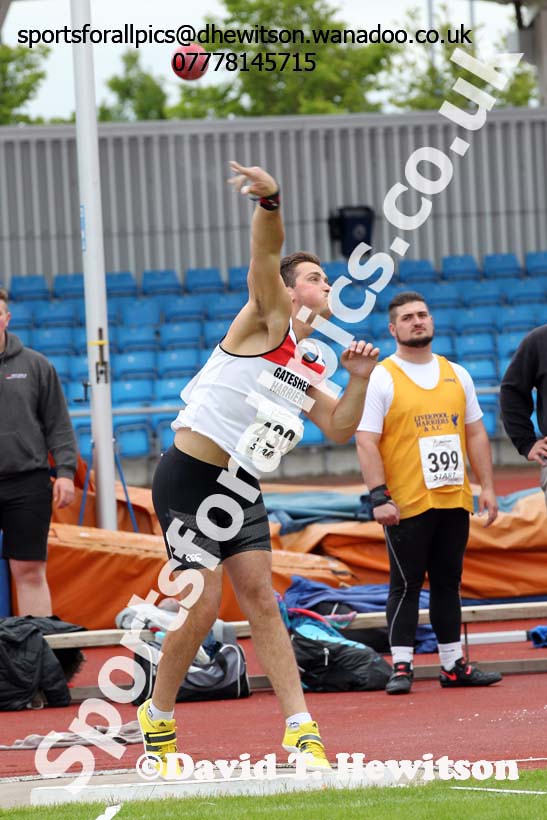 Mens  under-20s shot putt, Northern Senior and Under-20s Track and Field Champs., Manchester. Photo: David T. Hewitson/Sports for All Pics